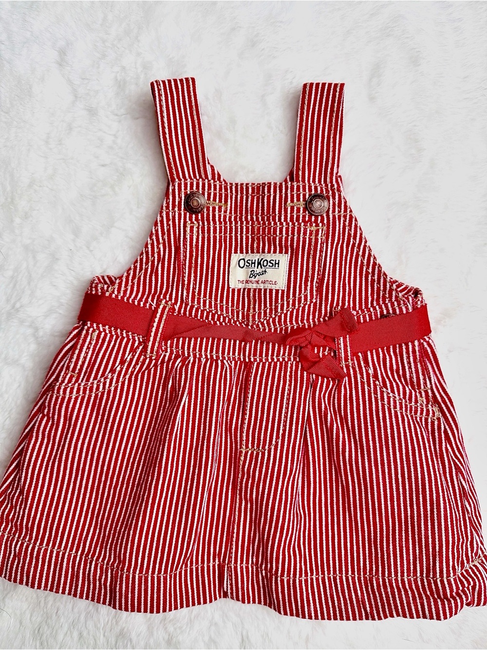 Oshkosh Baby Girls Denim  Striped Dress